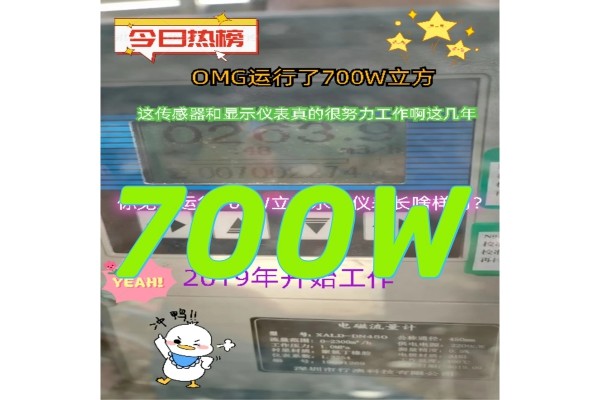 运行了700W污水的电磁流量计